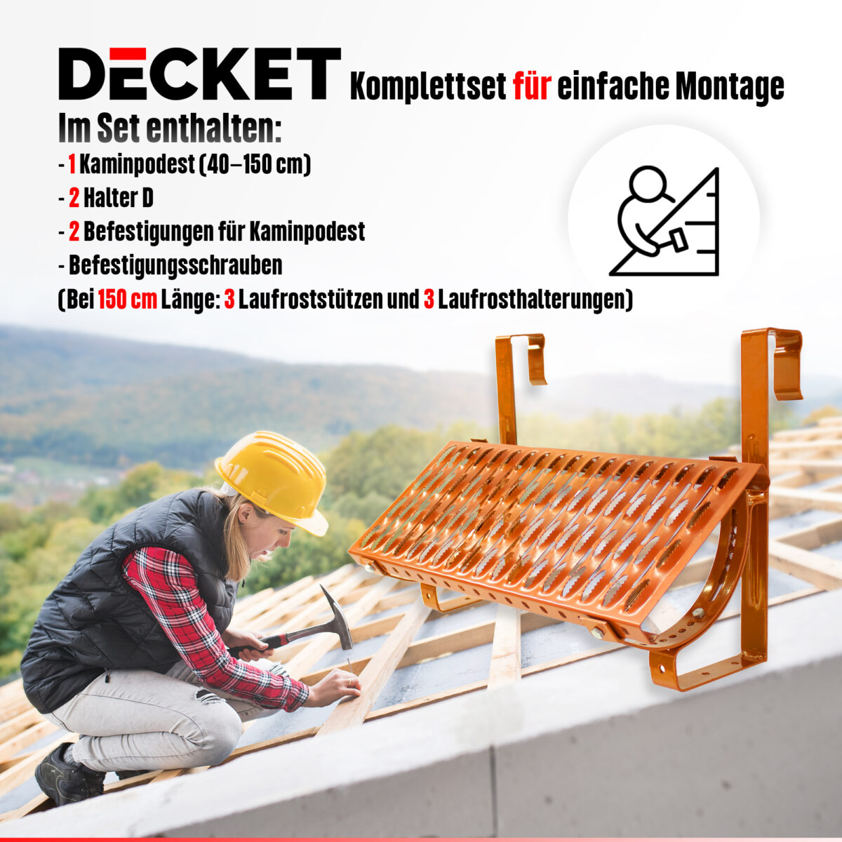 Pakiet SMART ława kominiarska D montaz Pakiet SMART ława kominiarska D montaz