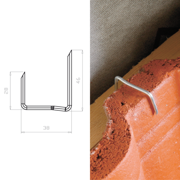 Sturmklammer Dachziegel für Betonziegel Typ U